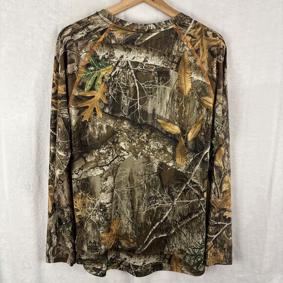 Realtree Edge Camo Camouflage Long Sleeve Polyester Spandex Shirt Size Small - Picture 5 of 6